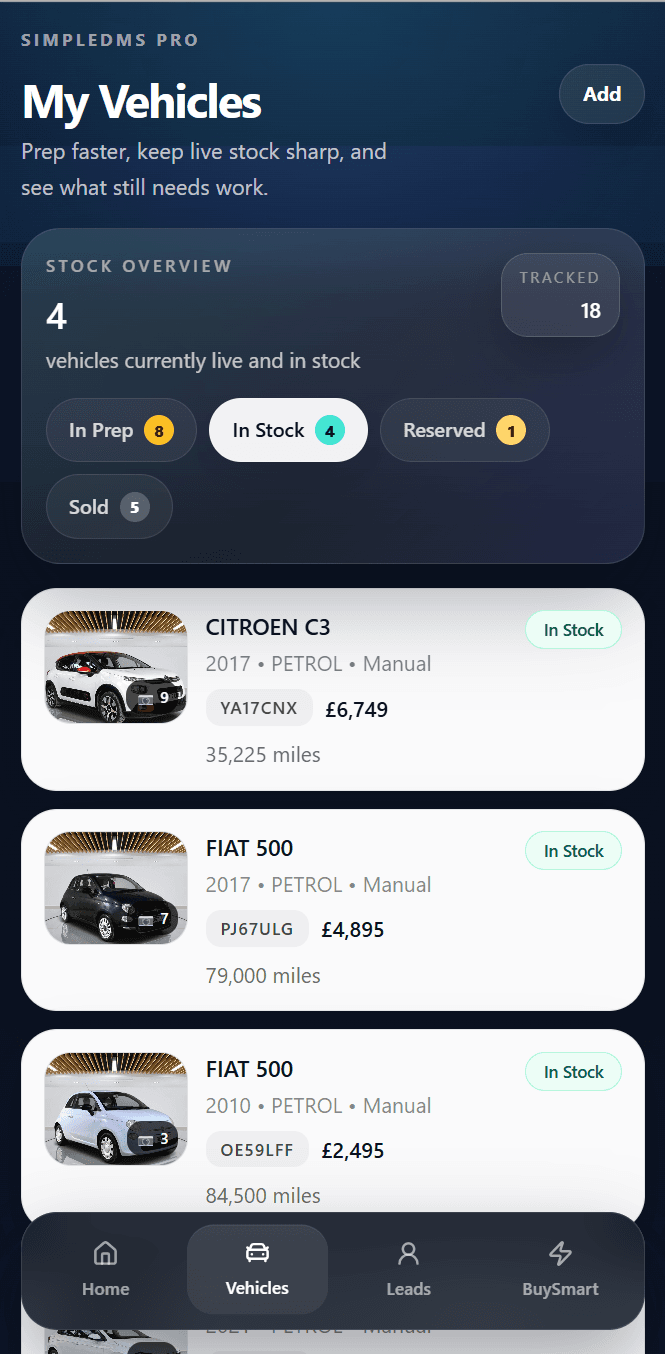 Manage stock on the move